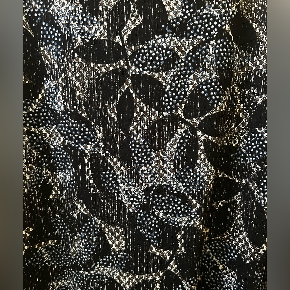 J. Jill Abstract Leaf Snakeskin Textured Stretchy Tunic Long Sleeve Size Large - Picture 2 of 5